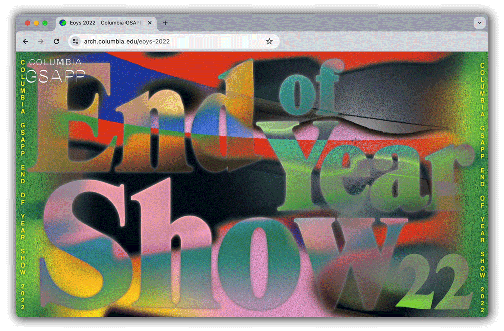 2022 End of Year Show website