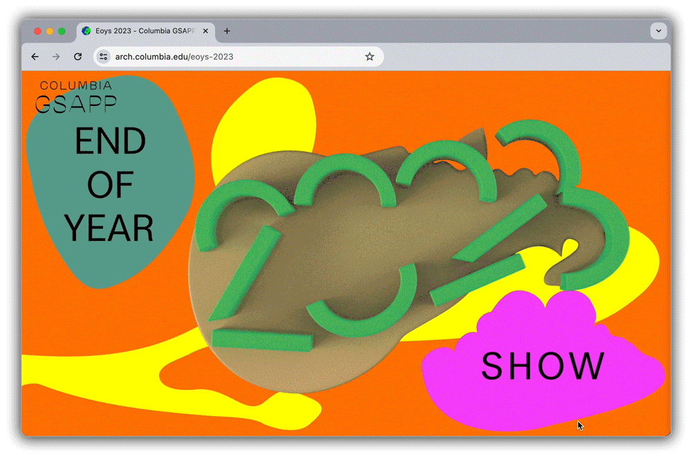 2023 End of Year Show website